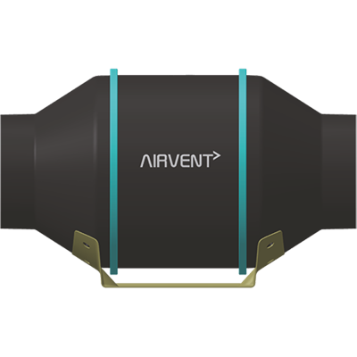 Airvent EC Motor Inline Fan Variable Speed w/speed dial 100mm 35W