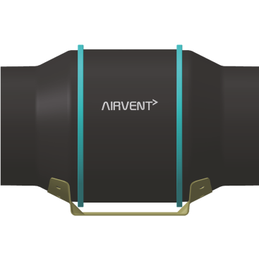 Airvent EC Motor Inline Fan Variable Speed w/speed dial & 0-10V Control - 150mm 50W